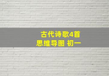 古代诗歌4首思维导图 初一